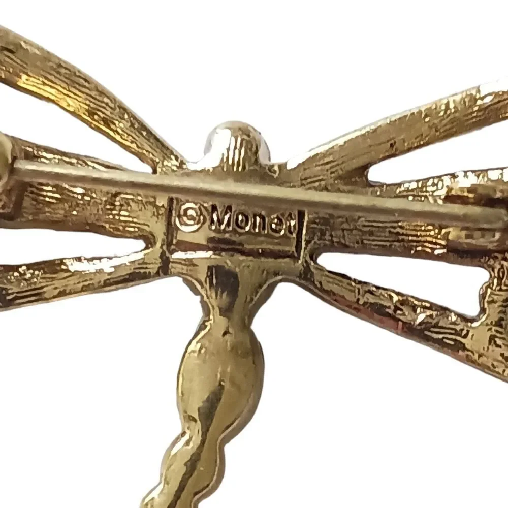 Monet dragonfly brooch